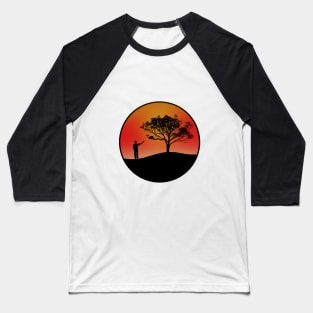 Silhouette Tree Baseball T-Shirt